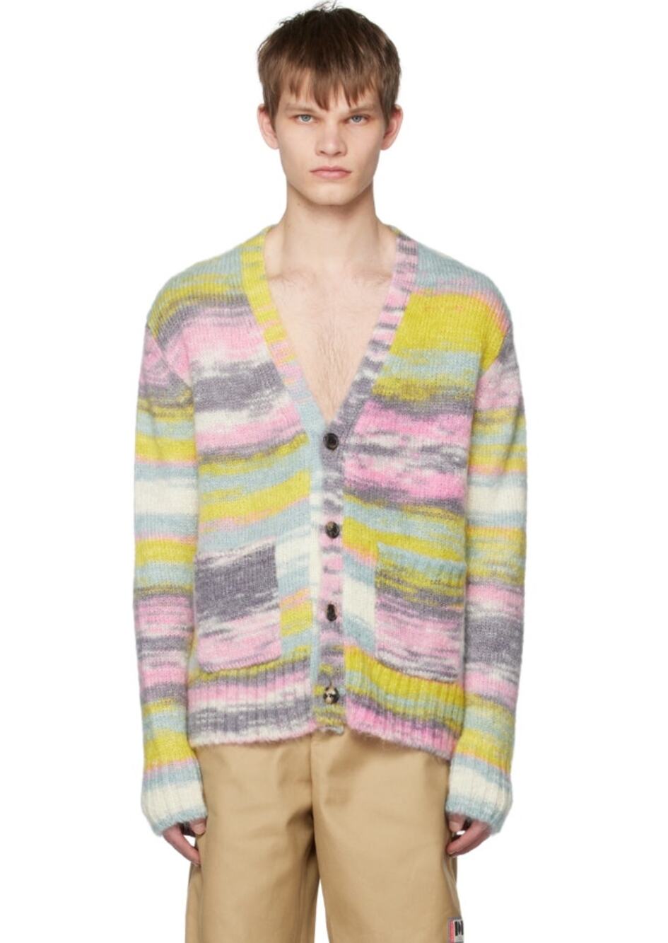 NAHMIAS Sunset Cardigan Sweater Yellow Sz M $1475 {H24}
